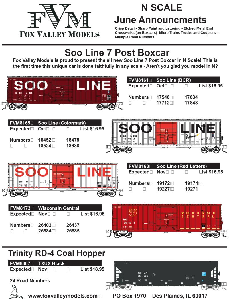July 2008 Fox Valley Models Flyer