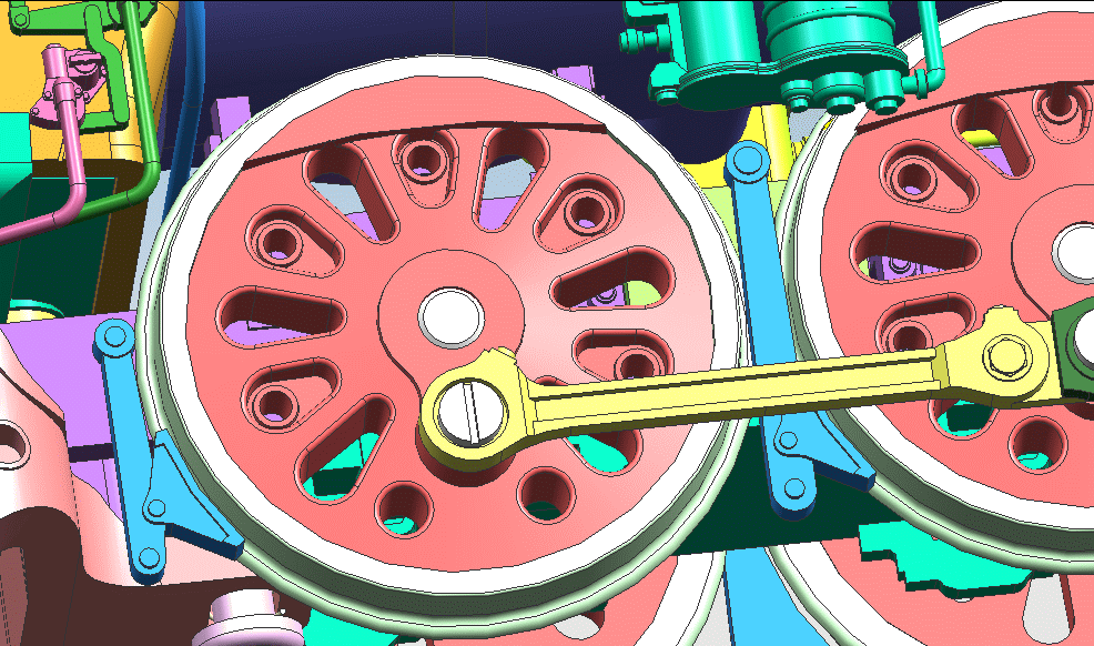 Drawing 4-8-4 CNR Steam Engine 3
