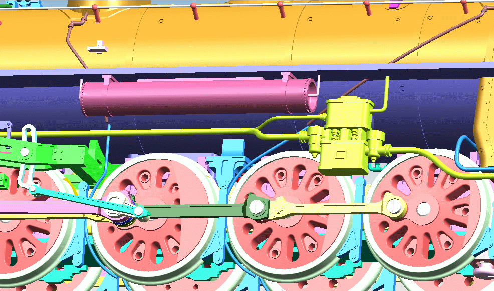 Drawing 4-8-4 CNR Steam Engine 9