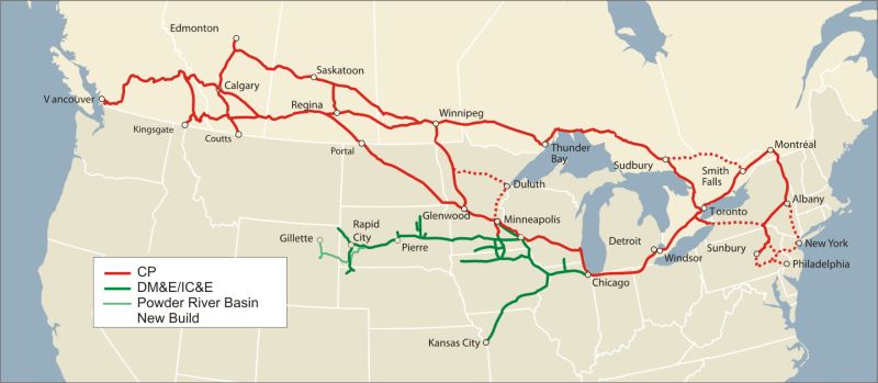 CP Rail System Map