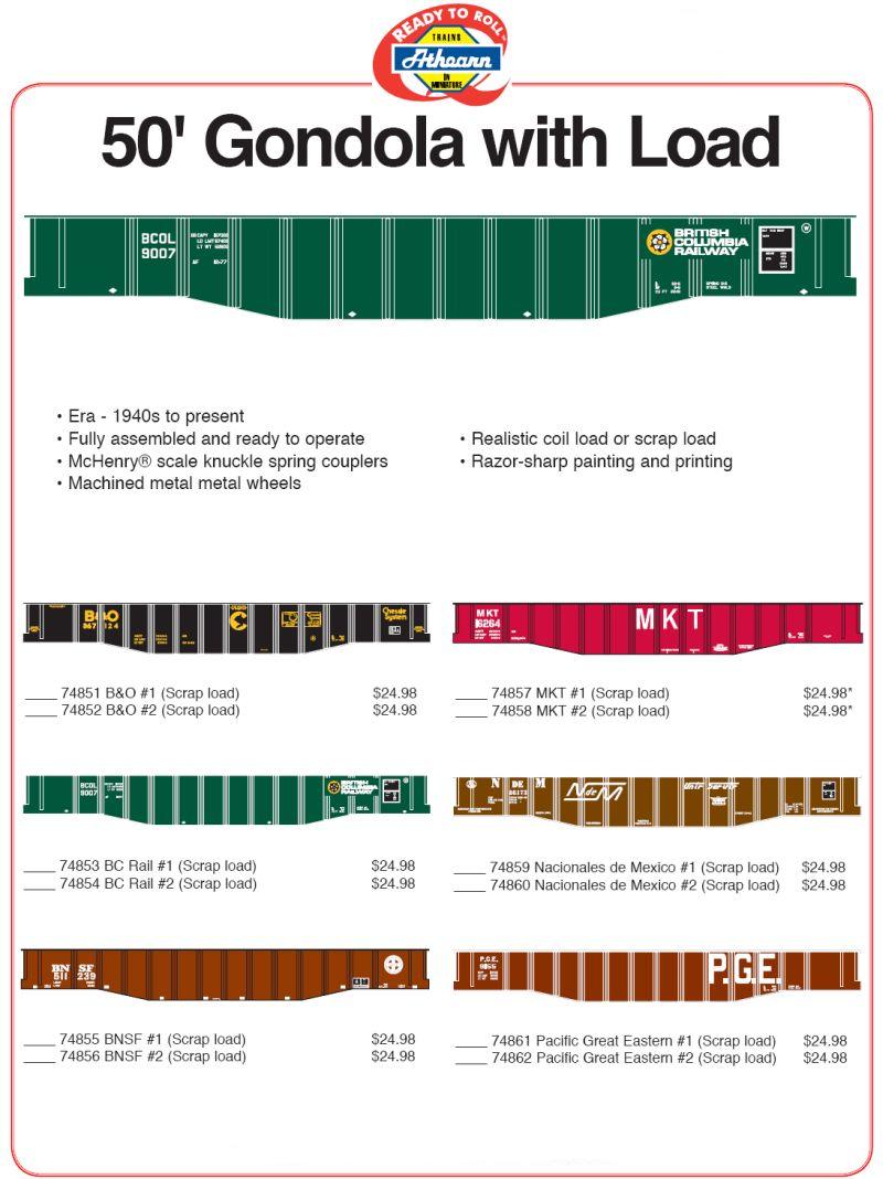 50 ft Gond Flyer with Scap Load HO Scale