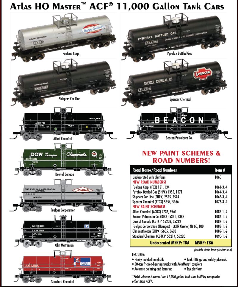 HO Scale Flyer 11,000 Gal Tank Cars Summer 2008