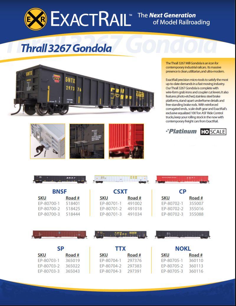 HO Scale 3267 cu ft Thrall Gond