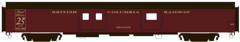 Baggage Car 25th Anniversary BC Rail HO Scale Baggage Car 25th Anniversary BC Rail HO Scale