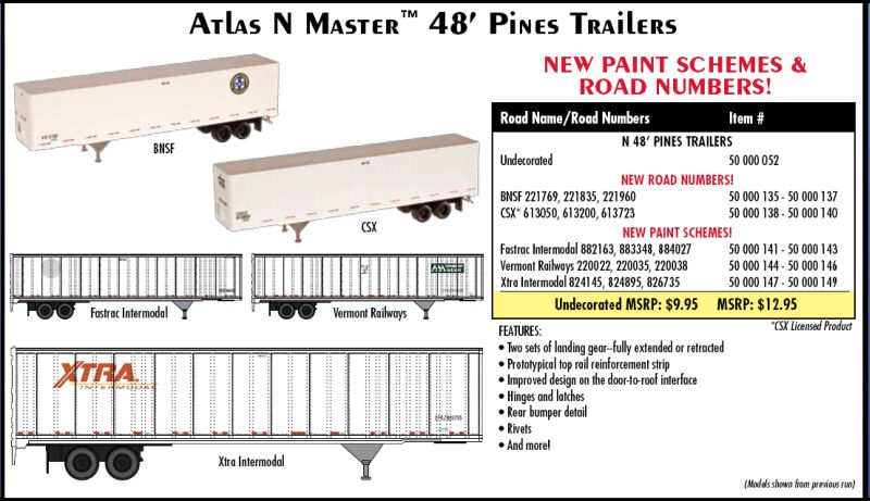 48ft Pines Trailers N Scale Spring Flyer 2008