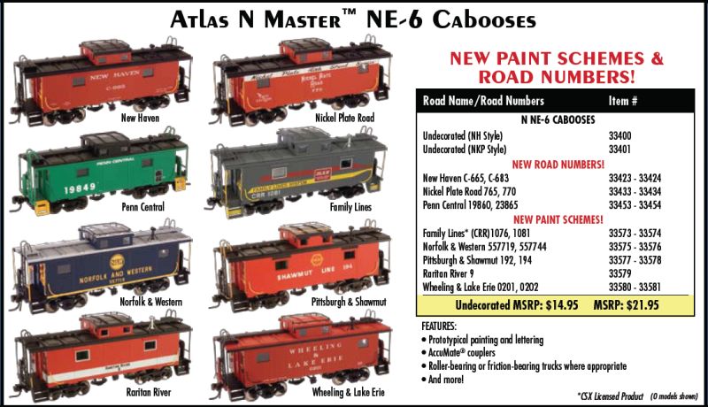 NE-6 Cabooses Atlas Spring 2008 Flyer
