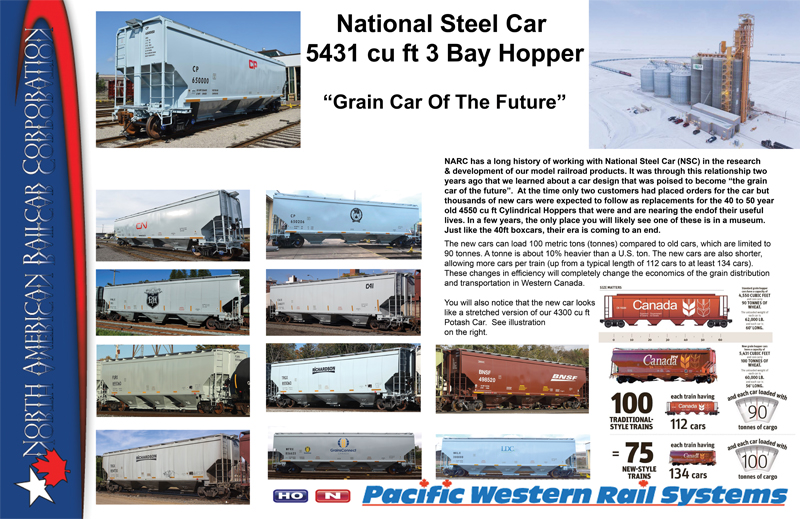 NARC - National Steel Car NSC 5431cuft 3 Bay Hopper