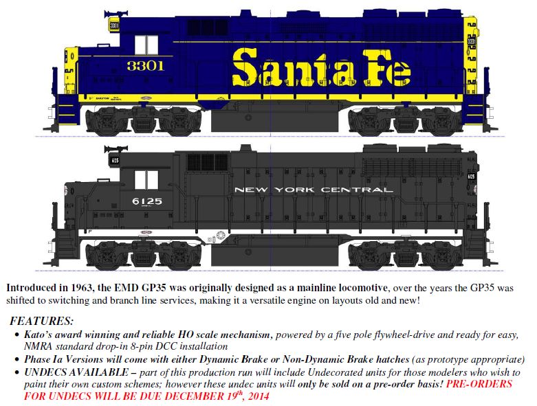 KATO HO SD45 GP35 Santa Fe 2両セット - 鉄道模型